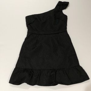 Vera Wang Lavendar Label Black One Shoulder Dress